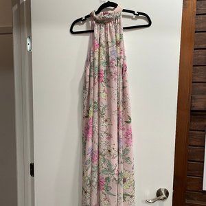 Beautiful Pastel Floral H&M Maxi Halter Dress, Size 8 in EUC